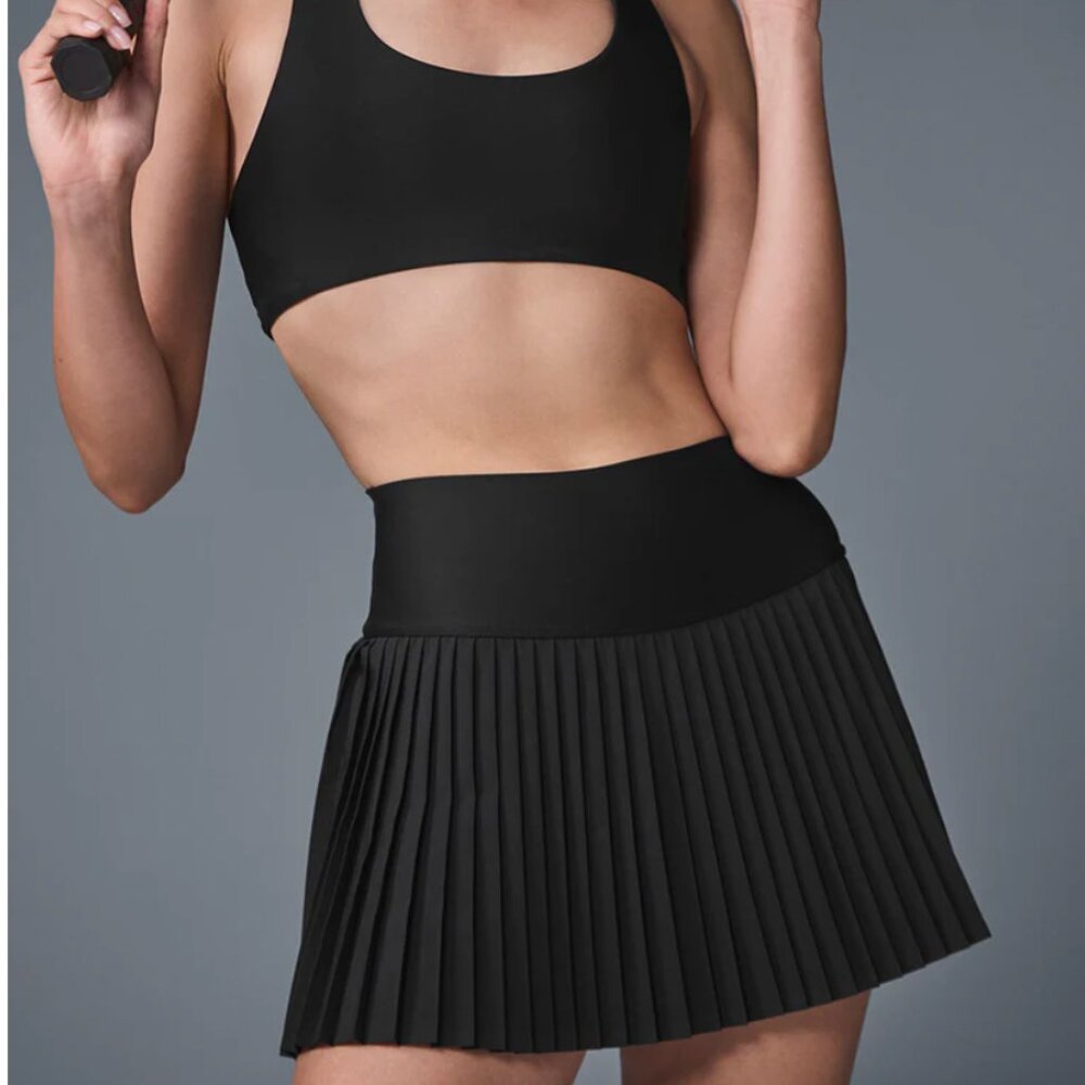 Alo NWT Grand Slam Tennis Skirt Size Medium Black